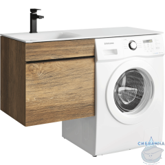 Тумба подвесная Aqwella Terra 54 дуб балтийский с раковиной Forma 115 L