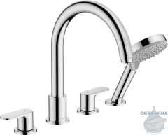 Смеситель для ванны на борт Hansgrohe Vernis 71456000 (хром)