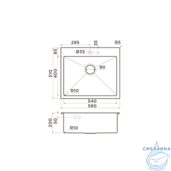 Кухонная мойка Omoikiri Akisame 59-LG 4973082 золото