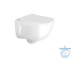 Унитаз подвесной безободковый Aquatek Дива AQ2012-00 (с сиденьем Soft Close (микролифт) 