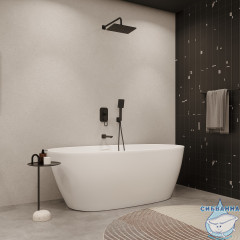 Встраиваемый смеситель для ванны Iddis Slide SLIBL00i68 (черный матовый)