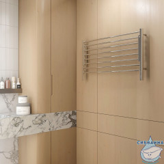 Полотенцесушитель электрический Terminus Горизонт П8 100х60 (с возможностью скрытого подключения, подключение справа) (хром)