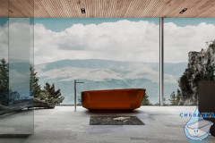 Ванна из полиэфирной смолы ABBER Kristall 170х80 AT9706Opal коричневая