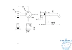 Смеситель для раковины встраиваемый Aquatek Европа AQ1313BGM (оружейная сталь)
