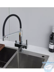 Смеситель для кухни Gappo G4395-50 (хром/черный)