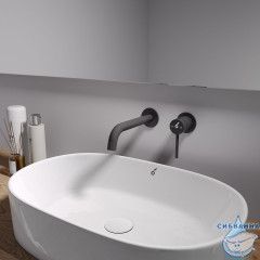 Встраиваемый смеситель для раковины Oliveeka Y-Line OL-88869017-MB (черный матовый)