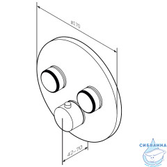 Встраиваемый смеситель для ванны AM.PM Inspire 2.0 F50A85700 (хром)