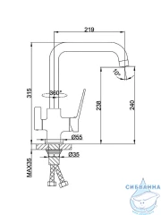 Смеситель кухни Frap F4362 (черный матовый)