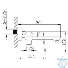 Смеситель для ванны Azario Alanti  AZ-K3032B (черный матовый)