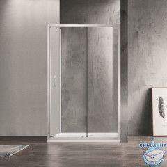 Душевое ограждение Azario Milton 120x80 профиль серебро, стекло прозрачное AZ-ND1131 R 1200	 (без поддона)