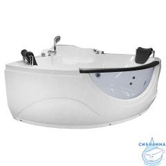 Акриловая ванна с гидромассажем Loranto CS-831N 155x155 с каркасом