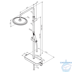 Душевая система Damixa Scandinavian Pure 936750300 (черный матовый)