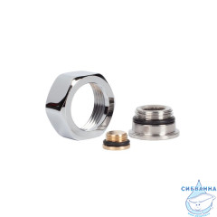 Гайка накидная, штуцер в к-те, хром, IDDIS, 983IDC04SM