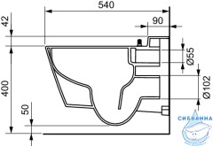 Унитаз подвесной безободковый, с функцией биде TECEone 9700200 (с сиденьем Soft Close (микролифт))