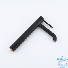 Смеситель для раковины Gappo G1006-26 (без донного клапана) (черный матовый)