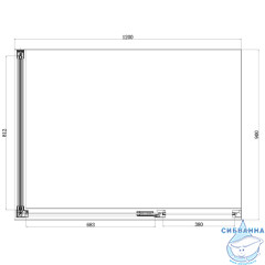 Душевое ограждение Azario Ontario 120x90 профиль золото, стекло прозрачное AZ-NBB1231-L 900 GOLD (без поддона)