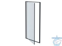 Дверь в нишу Aquatek AQ ARI PI 09020BL 90x200 профиль черный, стекло прозрачное