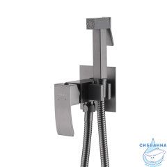 Встраиваемый смеситель с гигиеническим душем ABBER Wasserfall AF8625NG (никель )