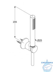Ручной душ Kludi Nova Fonte 3912005-00 1 режим (хром)