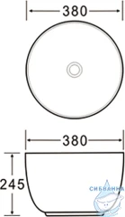 Раковина на столешницу 38 см SantiLine SL-1110