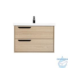 Тумба Viant Кёльн 80П с раковиной Фостер 80 дуб светлый