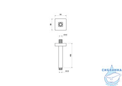 Держатель верхнего душа Aquatek AQ2172CR (хром)
