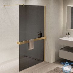 Walk-in Vincea Walk In HS 110 профиль брашированное золото, стекло тонированное VSW-1HR110CGG