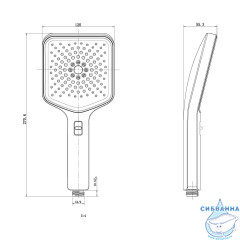 Душевая система Vincea Inspire 320 1 режим VSFW-3I21MT4GM (вороненая сталь)