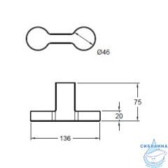 Крючок Jacob Delafon Singulier 15218D-CP двойной