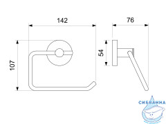 Держатель туалетной бумаги Aquatek Европа AQ4118CR