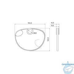 Мыльница на стойку для душа, черная матовая, Agua, IDDIS, AGUPM0i17