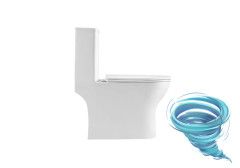 Унитаз напольный безободковый со смывом торнадо Aquatek Гелиос AQ2816T-00 с бачком и сиденьем Soft Close (микролифт)