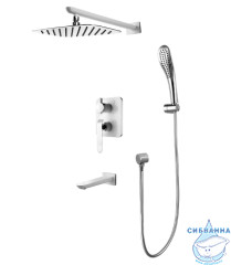 Встраиваемый смеситель для ванны Lemark Melange LM4922CW с душевым гарнитуром