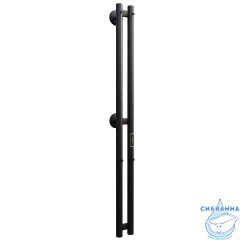 Полотенцесушитель электрический Toni Arti Siena rotondo pulsante 2П 100x1200 черный матовый
