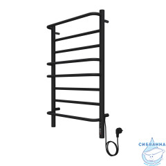 Полотенцесушитель электрический Санприз Евромикс П8 50Х80 (черный матовый) (подключение универсальное)