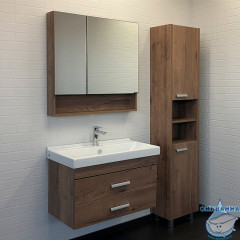 Тумба Comforty Никосия 80 дуб темный с раковиной Comforty 80 00-00008856