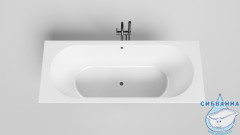 Ванна из искусственного камня Salini Ornella Axis 190x90 (материал S-Sense, белый матовый)
