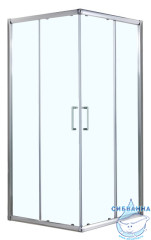 Душевое ограждение Azario Greenwood 80x80 профиль серебро, стекло прозрачное AZ-NNE1142 800 (без поддона)