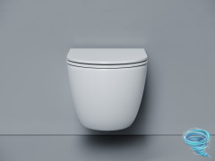 Унитаз подвесной безободковый Ceramicanova Alba CN11005T с сиденьем быстросъемным Soft Close (микролифт)