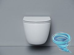 Унитаз подвесной безободковый Ceramicanova Alba CN11005T с сиденьем быстросъемным Soft Close (микролифт)