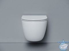 Унитаз подвесной безободковый Ceramicanova Alba CN11005T с сиденьем быстросъемным Soft Close (микролифт)