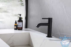 Смеситель для раковины ABBER Wasser Kreis AF8110B (без донного клапана) (черный матовый)