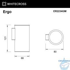 Стакан подвесной WHITECROSS Ergo ER2234GM (оружейная сталь)
