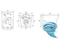 Унитаз подвесной безободковый Abber Rechteck  AC1201T с сиденьем Soft Close (микролифт) (белый)