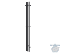 Полотенцесушитель электрический Terminus Tres 16х160 круглая (с возможностью скрытого подключения) (черный матовый)