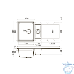 Кухонная мойка Omoikiri Sakaime 100-2-SA бежевый