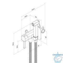 Встраиваемый смеситель с гигиеническим душем, хром глянцевый, IDDIS, 006SBS0i08