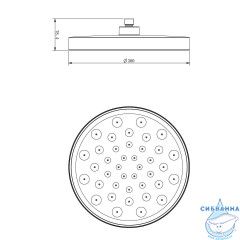 Душевая система Vincea Inspire 300 1 режим VSFW-3I22MT2MB (черный матовый)