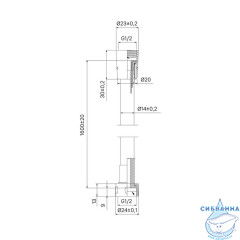 Шланг для душа, ПВХ, 1,6 м, 180, Milardo, 180P160M19