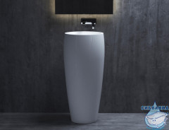 Раковина напольная 47 см Salini Armonia (материал sapirit, белый глянцевый)